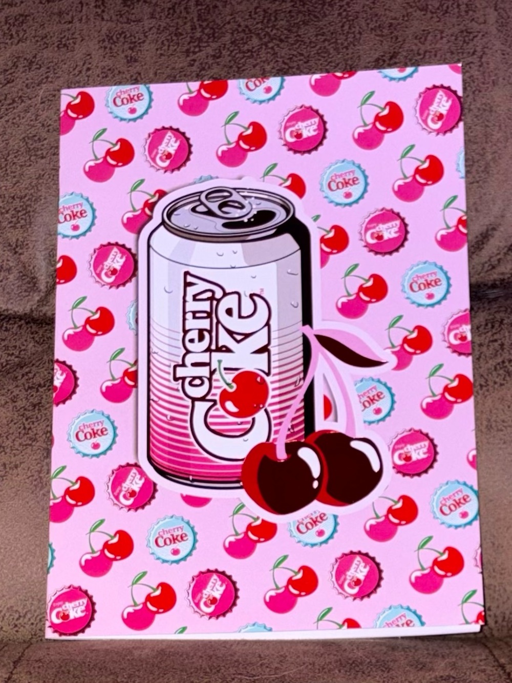 Cherry Coke Pop Art Lined Notebook Journal - NEW